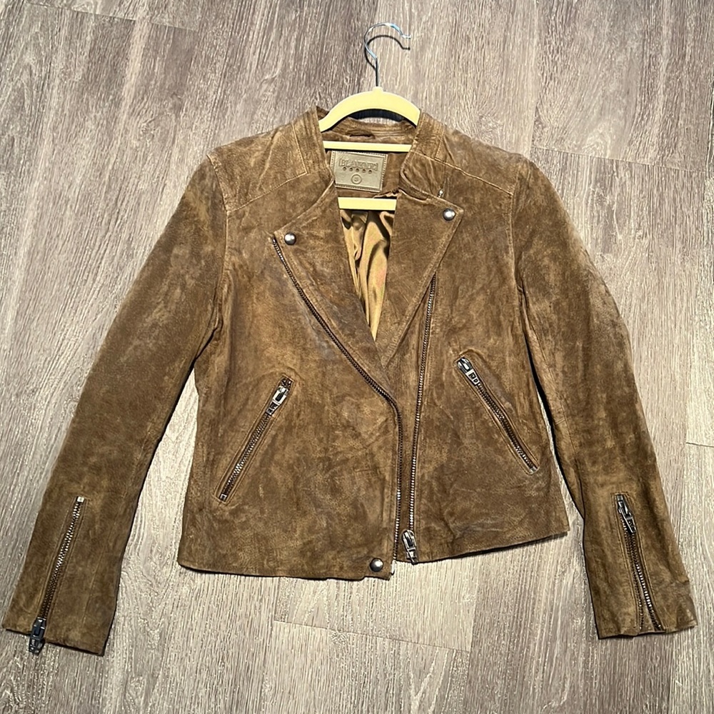 EUC BlankNYC Suede Moto Jacket Olive